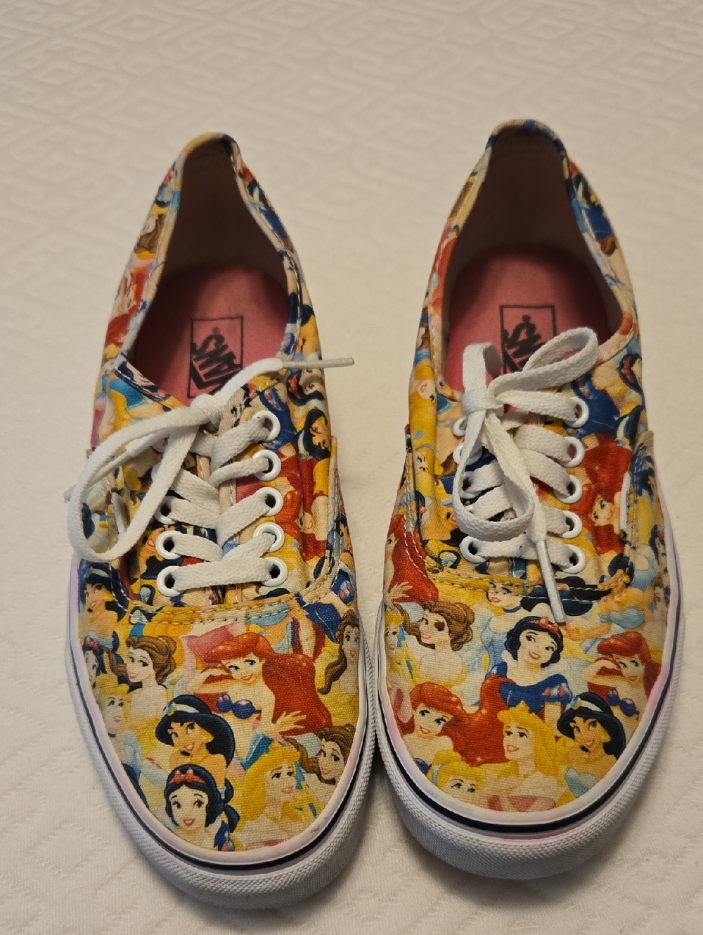 Vans Disney Princess Pattern Canvas Lace-Up Sneakers - Retired See Description